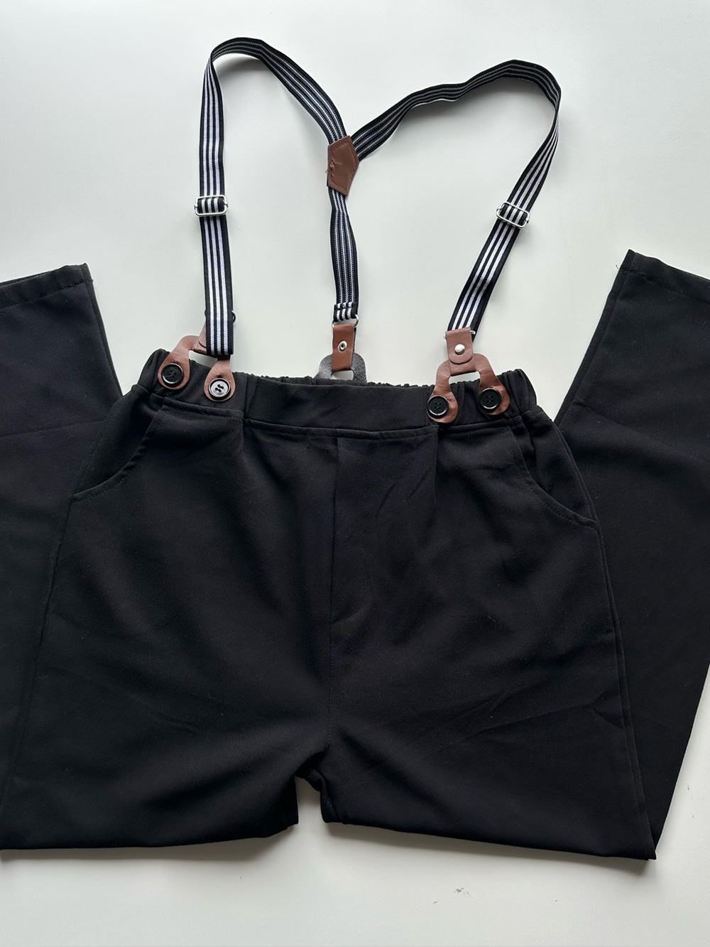 4 PC Suit Shirt Vest Suspenders and Pants - Picture 6 of 7